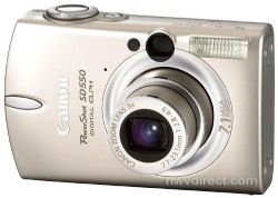 Canon Powershot SD550 Digital Elph, 7.1 Megapixel, 3x Optical/4x Digital Zoom, Digital Camera