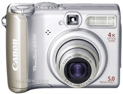 Canon PowerShot A530, 5.0 Megapixel, 4x Optical/4x Digital Zoom, Digital Camera