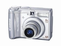 Canon Powershot A540, 6.0 Megapixel, 4x Optical/4x Digital Zoom, Digital Camera