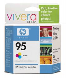 HP / Hewlett-Packard 95 Tri-color Inkjet Print Cartridge (7ml) for Photosmart 325, 375, 385, 475, 8150, 8450 & Deskjet 5740, 5940, 6540, 6840 Printers & PSC 2355, 2610, 2710 All-in-One