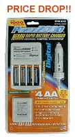 Vidpro Power2000 XP444ACDC - Rapid Charger & 4 Ultra High Capacity 1800mAh Rechargeable 