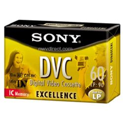Sony DVM-60EXM 60 Minutes Excellence with Memory Chip Mini DV Video Cassette