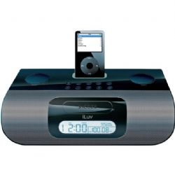 iLuv iPod Stereo Docking System with Dual Alarm -Black