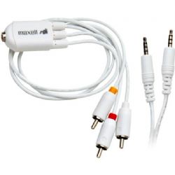 Maxell 3.5 RCA A/V Splitter and 3.5 mm to 3.5mm cable
