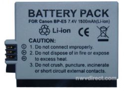 Canon LP-E5 High Capacity Replacement Battery (7.4 Volt, 1500 Mah)