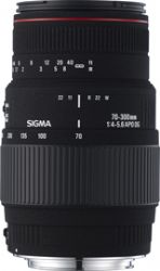 Sigma Zoom Telephoto 70-300mm f/4-5.6 APO DG Macro Autofocus Lens for Nikon AF-D