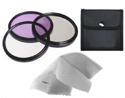Nikon D3100 High Grade Multi-Coated, Multi-Threaded, 3 Piece Lens Filter Kit (67mm) Made By Optics + Nwv Direct Microfiber Cleaning Cloth. 