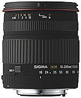 Sigma Zoom Super Wide Angle 18-200mm f/3.5-6.3 DC OS (Optical Stabilizer) Lens for Nikon Digital SLR