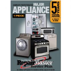 REPAIR MASTER A-RMAP5- 5 Year Major Appliance (1 Appliance) Warranty For Product Under $2000.00 