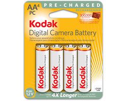 KODAK Ni-MH Pre-Charged Rechargeable Batteries AA