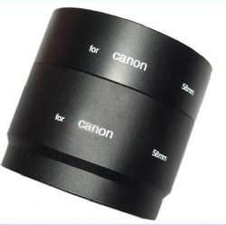 Bower Lens Adapter Tube for Canon G16 (58mm Black Finish) New 2 Part Design