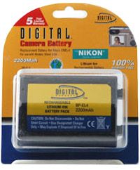 Nikon by Digital Concepts ENEL4 High Capacity Lithium-Ion Battery (11.0V, 2200mAh) 