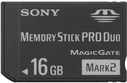 Sony 16GB Memory Stick PRO Duo (Mark 2) Media 