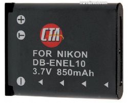 Nikon By CTA Digital EN-EL10 Rechargeable Lithium Ion Battery (3.7 Volt, 850 Mah), 3 Year Warranty