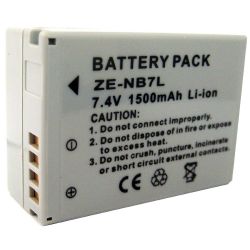 ZEIKOS ZE-NB7L 1500mAh Li-Ion Replacement Battery for Canon NB-7L