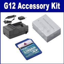 Canon PowerShot G12 Digital Camera Accessory Kit includes: SDNB7L Battery, SDM-198 Charger, KSD2GB Memory Card