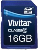 Vivitar 16GB SDHC Ultimate Memory Card (Class 10)
