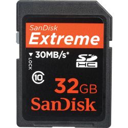 32GB SanDisk Extreme III SDHC Memory Card