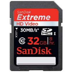 SanDisk 32GB, Class 10 Extreme Secure Digital High Capacity Memory Card