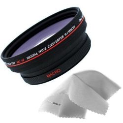 Sony Cybershot DSC-HX100V 0.5x High Definition Wide Angle Lens (72mm) Made By Optics + Lens Adapter (67mm) + Ring (67-72mm) + Nwv Direct Micro Fiber Cleaning Cloth