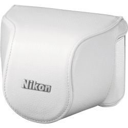Nikon Leather Case CB-N2000SB For Nikon 1 J1 Camera with 10-30mm Lens (White)