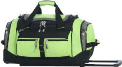 Airtek Collection 24 Inch Rolling Duffle Bag (Green With Black)