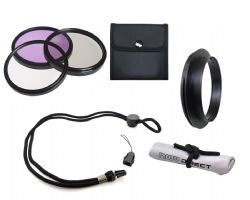 Sony Cyber-shot DSC-RX100 II High Grade Multi-Coated, Multi-Threaded, 3 Piece Lens Filter Kit (52mm) Made By Optics + Filter Adapter + Krusell Multidapt Neck Strap