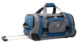 Airtek Collection 24 Inch Rolling Duffle Bag (Blue With Gray)