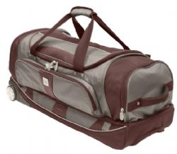 Airtek Collection 31 Inch Rolling Duffle Bag (Gold With Gray)