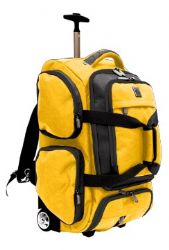 Airtek Collection 21 Inch Upright Rolling Duffle Bag (Yellow With Black)