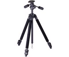 Velbon EL Carmagne 530 Carbon Fiber Tripod Legs (Black) with PH-250B 3-Way Panhead - Supports 25 lb (11.3 kg)