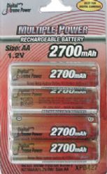 Bower Ultra High Capacity AA Nimh Batteries 4-pk 2500Mah