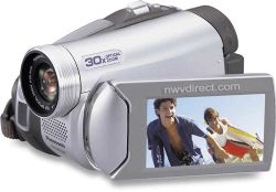 Panasonic PV-GS39 Mini DV Camcorder, 30 x Optical/1000 x Digital Zoom, SD Memory Card Slot, Color Viewfinder, 2.7