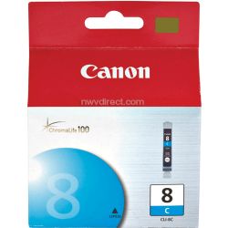 ChromaLife 100 Dye Ink Cartridge for Canon Printers, Cyan (CLI-8C)