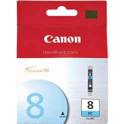 ChromaLife 100 Photo Ink Cartridge for Canon Photo Printers, Cyan (CLI-8PC) 