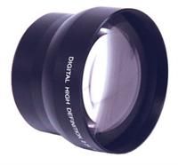 Digital 2.2x Telephoto Lens w/ Stepping Rings For 49/52/55/58/67/72/74mm (Black Finish)