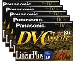 5 Pack Panasonic AY-DVM80EJ 80 Minutes Mini DV Video Cassette