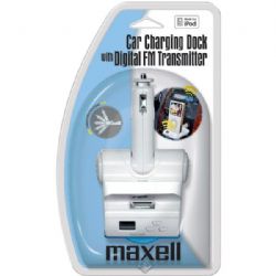 Maxell Car Charging Dock with Digital FM Transmitter