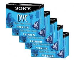 Sony DVM-60-PR 5 Pack Premium-Grade 60 Minute MiniDV Videocassette