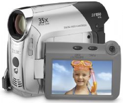 Canon ZR-850 Mini DV Camcorder, 1.07 MP CCD, 35x Optical/1000x Digital Zoom, 1152 x 864 Still Image Resolution, 2.7 Inch LCD Screen