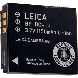 Leica BP-DC4-U Lithium-Ion Battery (3.7v, 1150mAh) for Leica D-Lux 2 & D-Lux 4 Digital Camera 