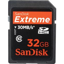 32GB SanDisk Extreme III SDHC Memory Card