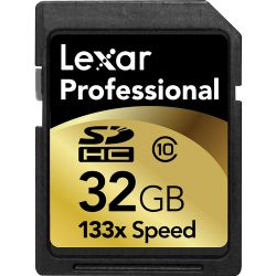 Lexar 32GB Professional 133x SDHC Memory Card (One Card) 