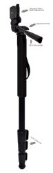 Professional Black 72 Inch Monopod / Unipod (Quick Release) For Sony Cybershot DSC-HX200V