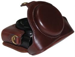 Camera Case Leather Cover Protector for Sony DSC-RX100 II (Dark Brown)