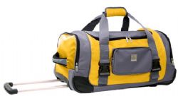 Airtek Collection 24 Inch Rolling Duffle Bag (Yellow With Gray)