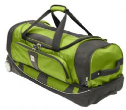 Airtek Collection 31 Inch Rolling Duffle Bag (Green With Black)