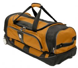Airtek Collection 31 Inch Rolling Duffle Bag (Orange With Black)