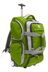 Airtek Collection 21 Inch Upright Rolling Duffle Bag (Green With Gray)