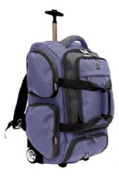 Airtek Collection 21 Inch Upright Rolling Duffle Bag (Purple With Gray)
